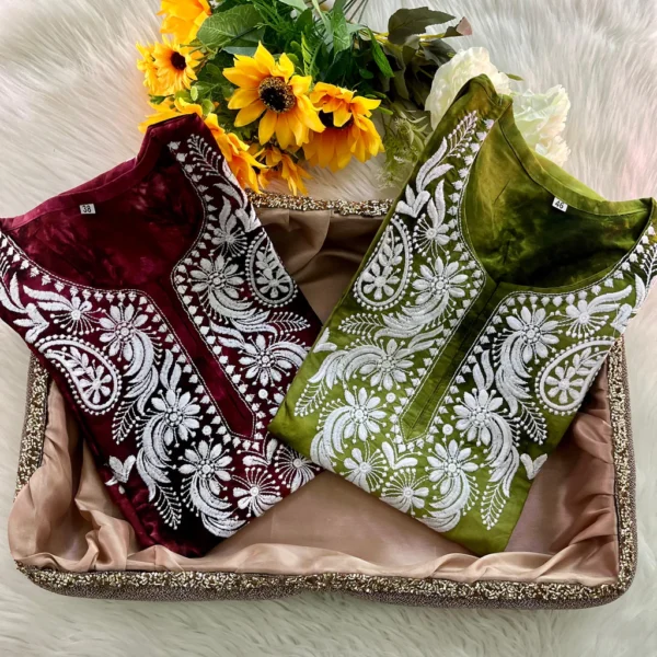 Luxurious feels Cotton Buy 1 Get 1 Free Butter Soft Chikankari kurtis