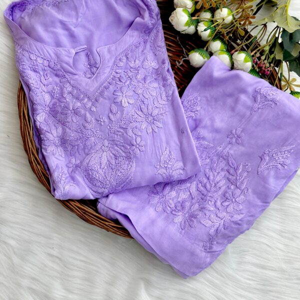 Lucknowi Chikankari Handwork Short Top