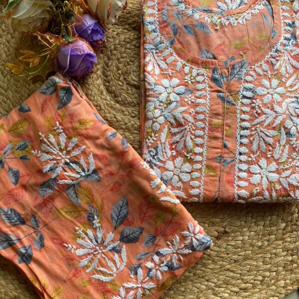 Lucknowi Chikankari Handwork Short Top